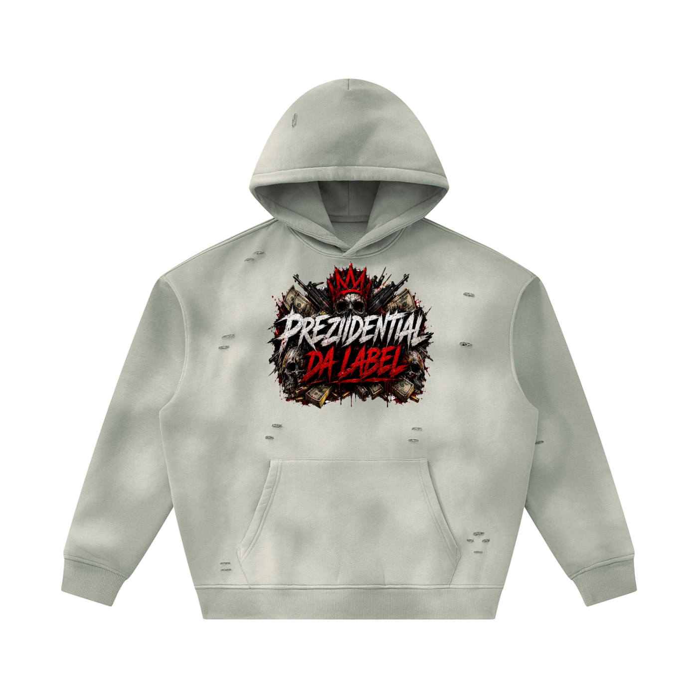 Prezii Merch - Unisex Sunfade Frayed Fleece Hoodie