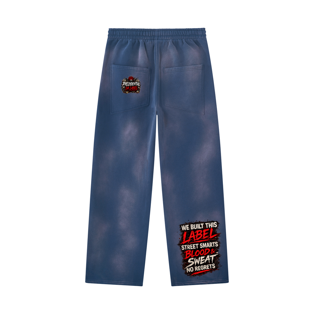 Unisex Sunfade Wide Leg Fleece Sweatpants