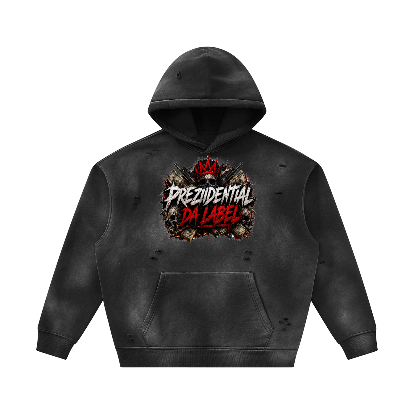 Prezii Merch - Unisex Sunfade Frayed Fleece Hoodie