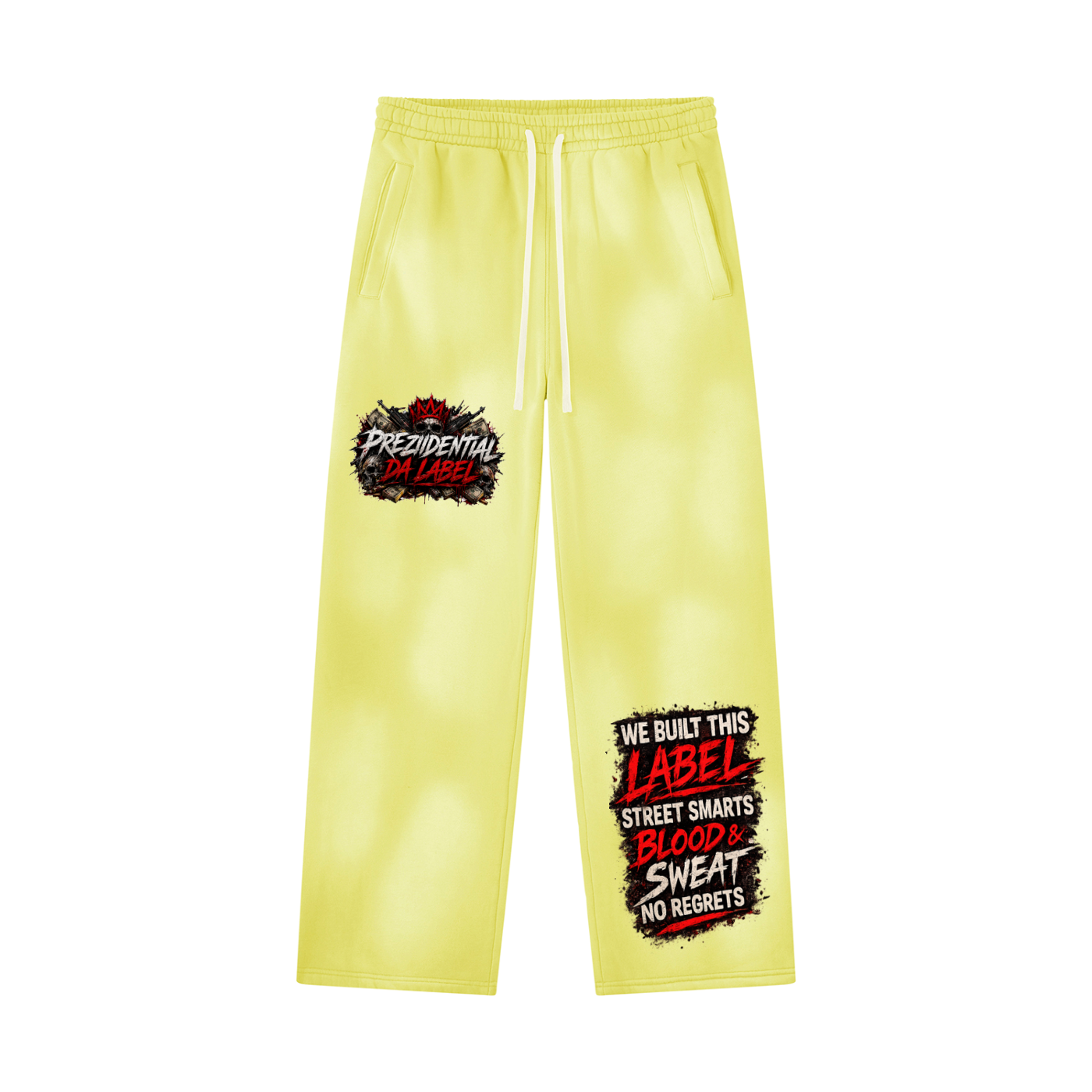 Unisex Sunfade Wide Leg Fleece Sweatpants