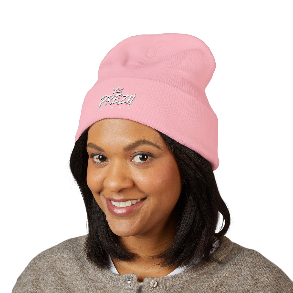 Prezzi Embroidered Cuffed Beanie — Streetwear Knit Hat