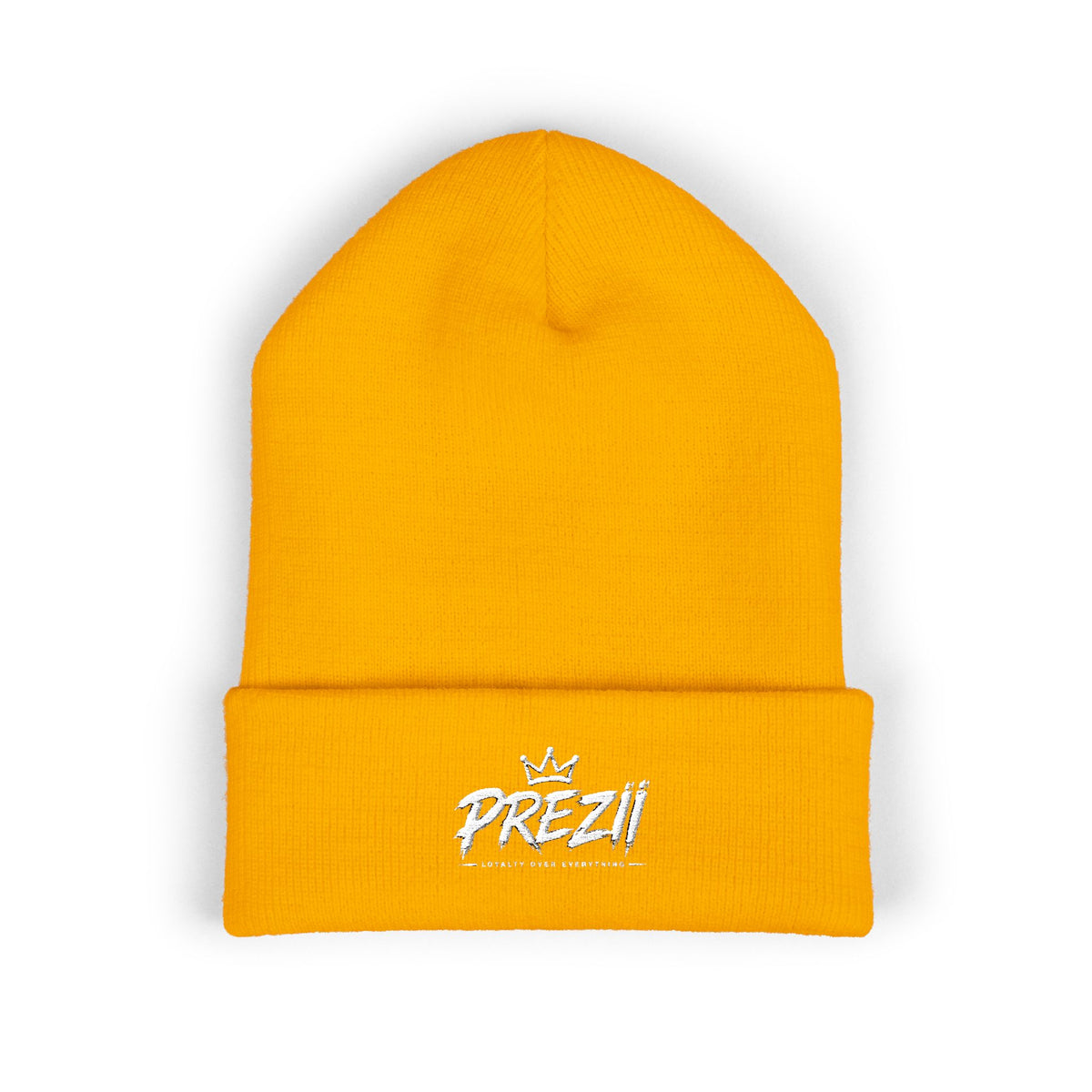 Prezzi Embroidered Cuffed Beanie — Streetwear Knit Hat