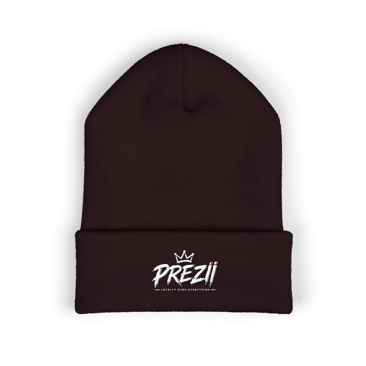 Prezzi Embroidered Cuffed Beanie — Streetwear Knit Hat