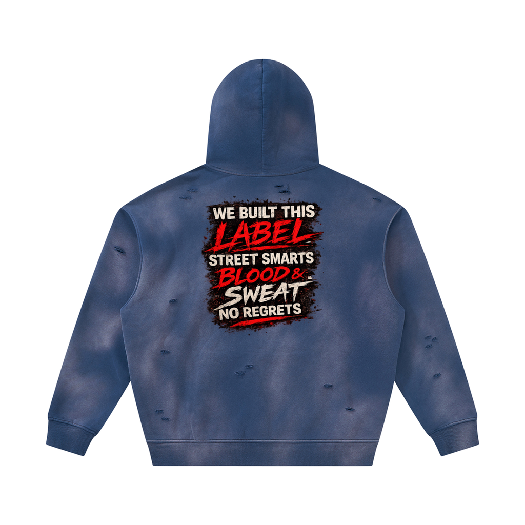Prezii Merch - Unisex Sunfade Frayed Fleece Hoodie