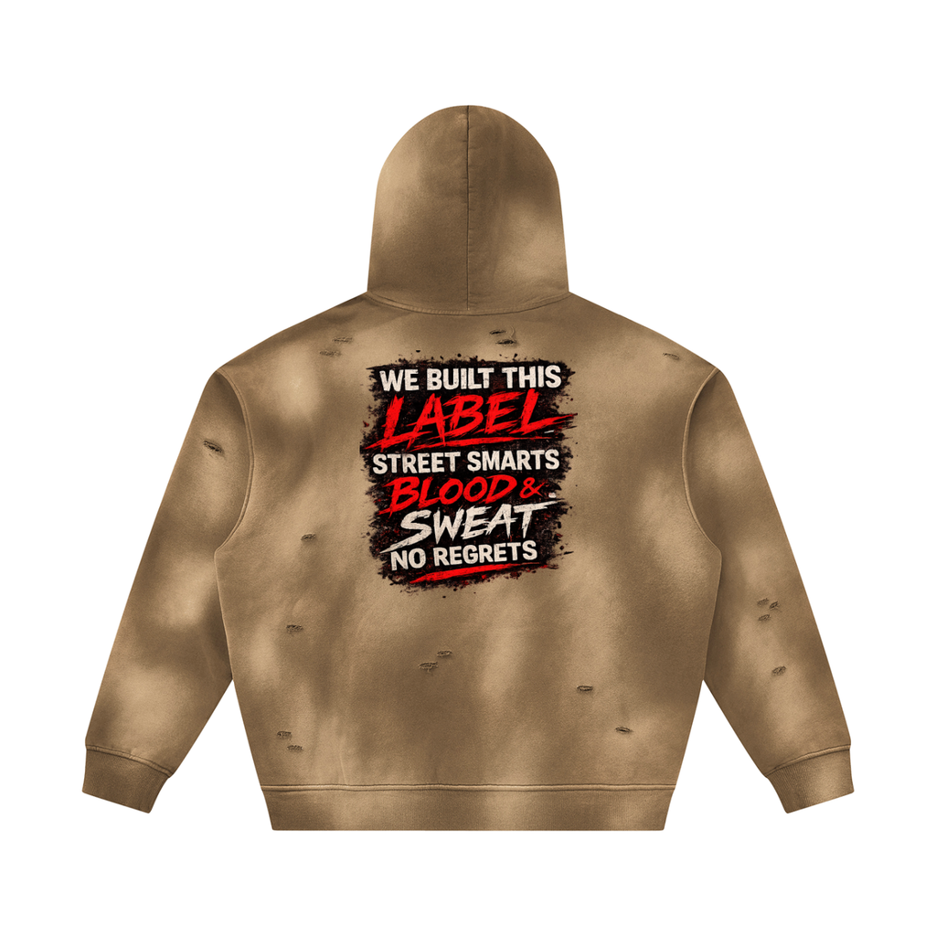 Prezii Merch - Unisex Sunfade Frayed Fleece Hoodie