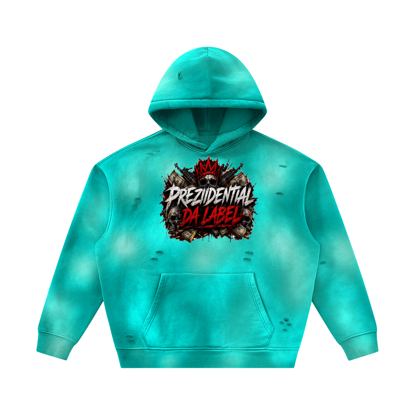 Prezii Merch - Unisex Sunfade Frayed Fleece Hoodie