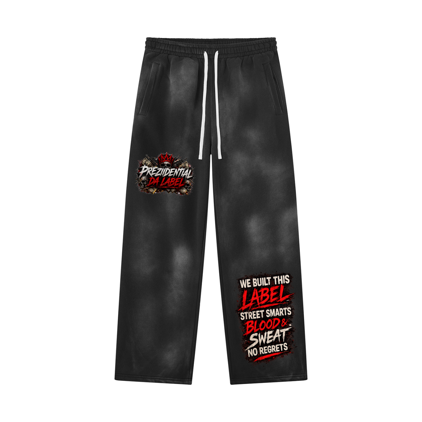 Unisex Sunfade Wide Leg Fleece Sweatpants