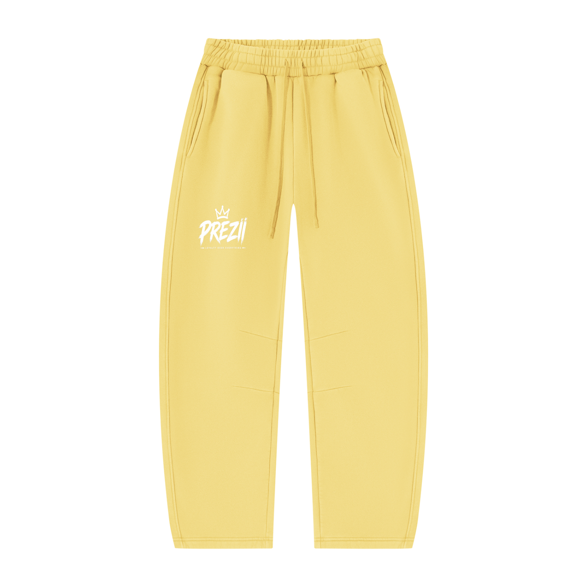 Mr.Prezii Unisex Vintage Wash Barrel Leg Fleece Sweatpants