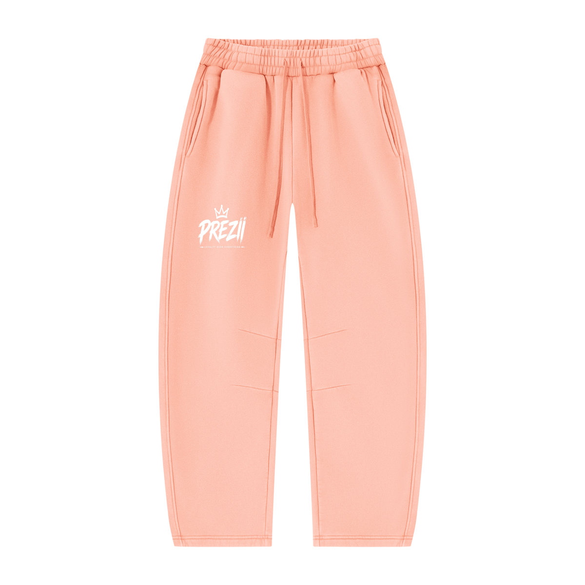 Mr.Prezii Unisex Vintage Wash Barrel Leg Fleece Sweatpants