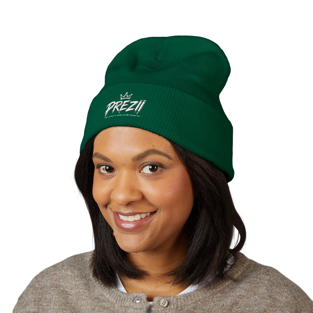 Prezzi Embroidered Cuffed Beanie — Streetwear Knit Hat