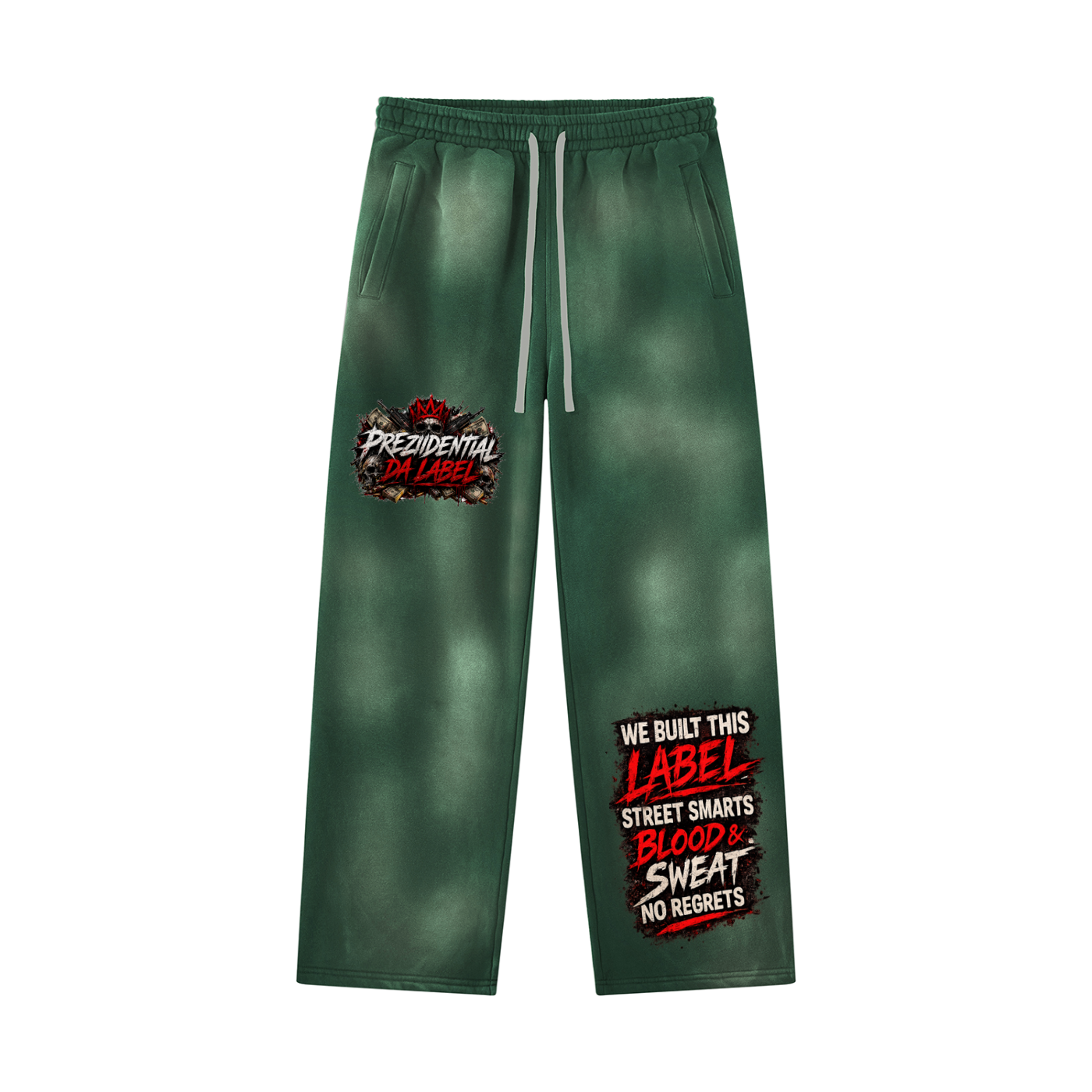 Unisex Sunfade Wide Leg Fleece Sweatpants