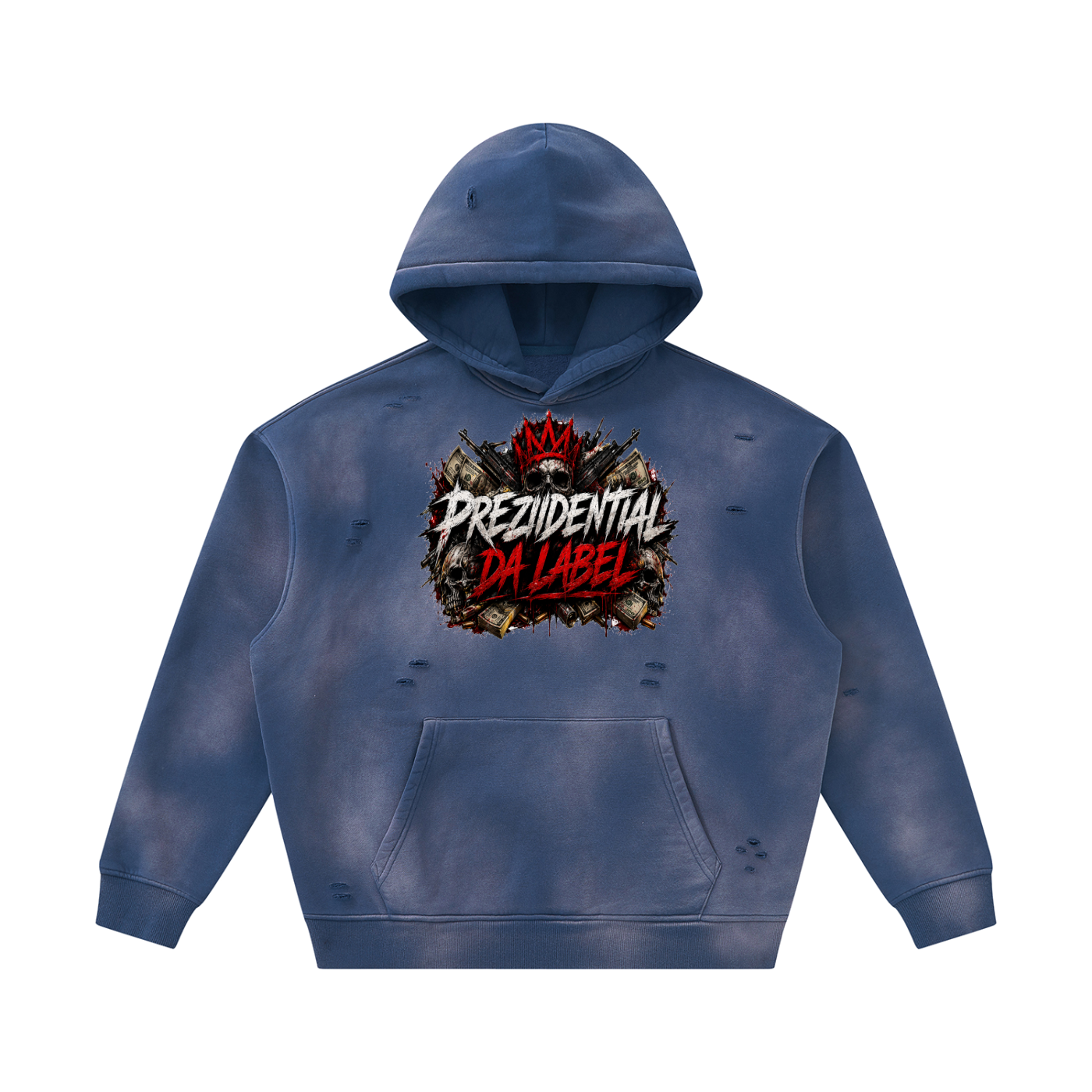Prezii Merch - Unisex Sunfade Frayed Fleece Hoodie