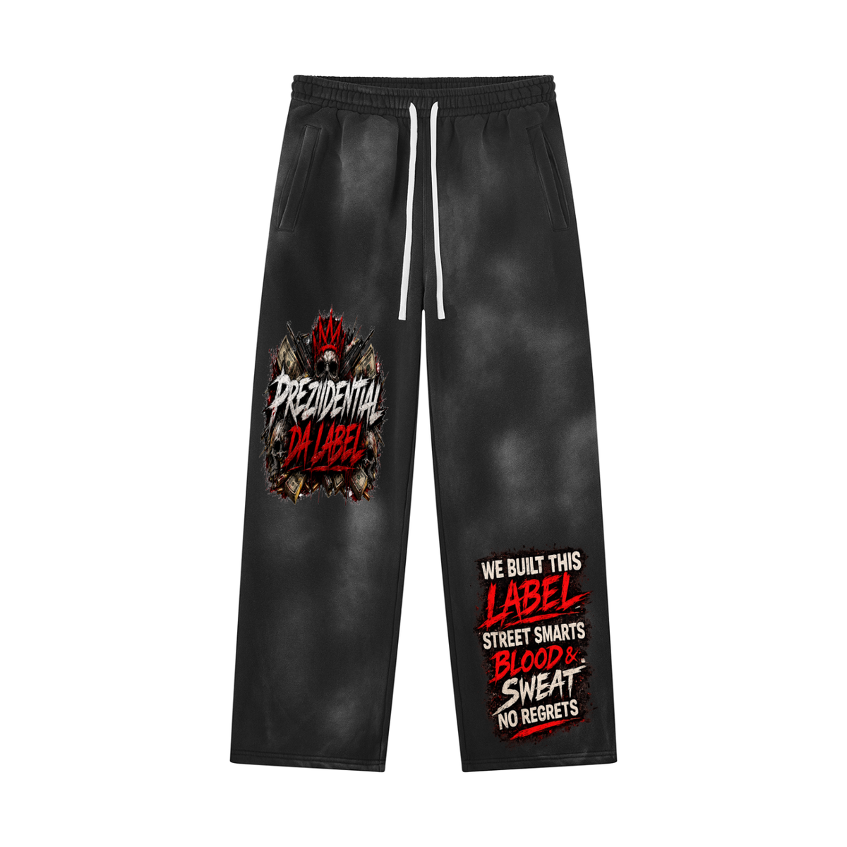 Unisex Sunfade Wide Leg Fleece Sweatpants