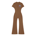 Prezii Merch!! - Women’s Tight Flared Leg Quarter-Zip Jumpsuit