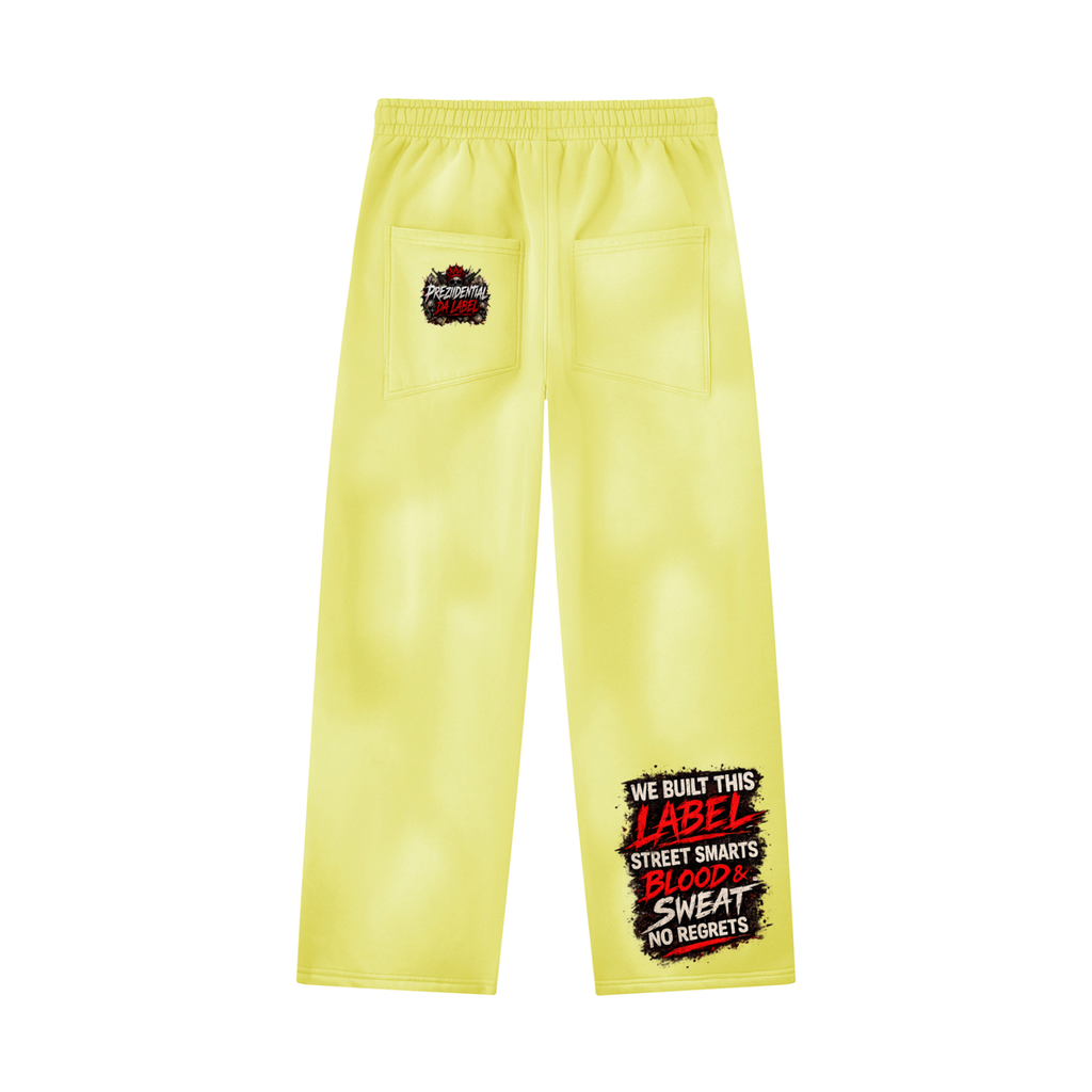 Unisex Sunfade Wide Leg Fleece Sweatpants