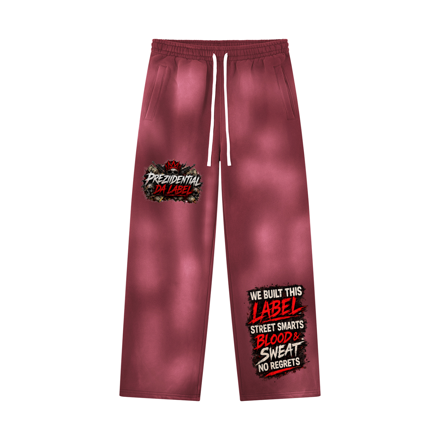 Unisex Sunfade Wide Leg Fleece Sweatpants