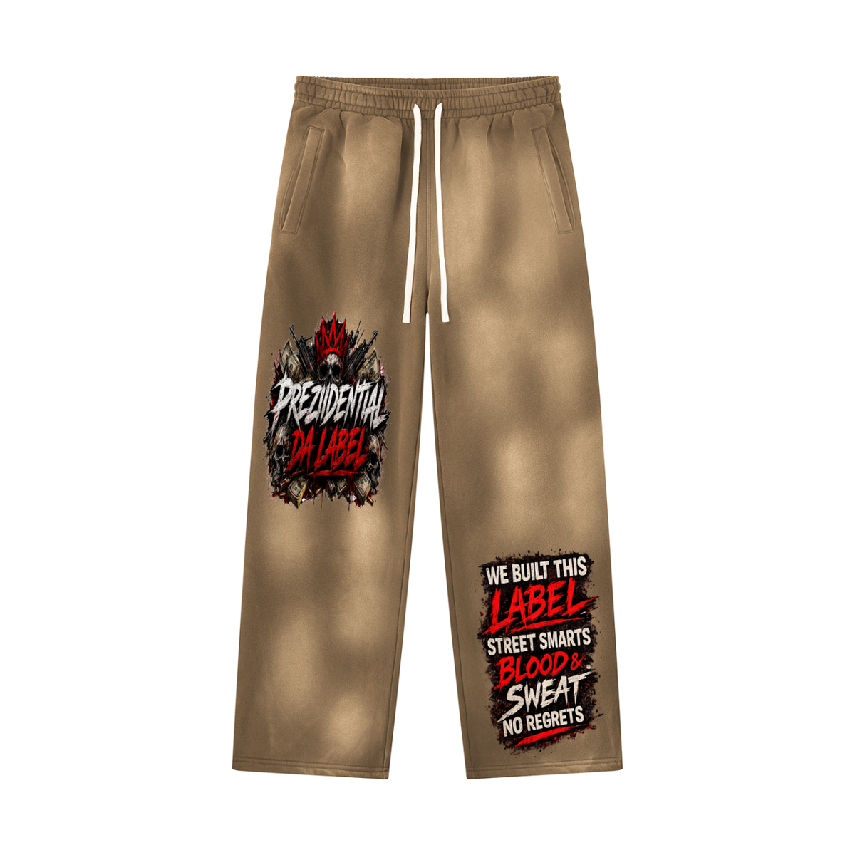 Unisex Sunfade Wide Leg Fleece Sweatpants