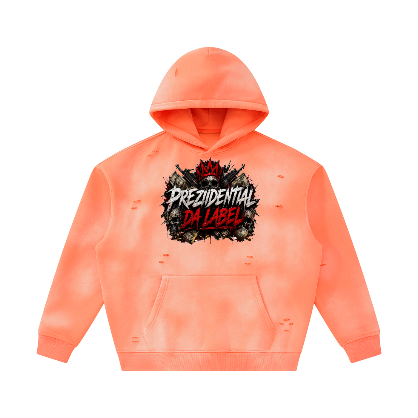 Prezii Merch - Unisex Sunfade Frayed Fleece Hoodie