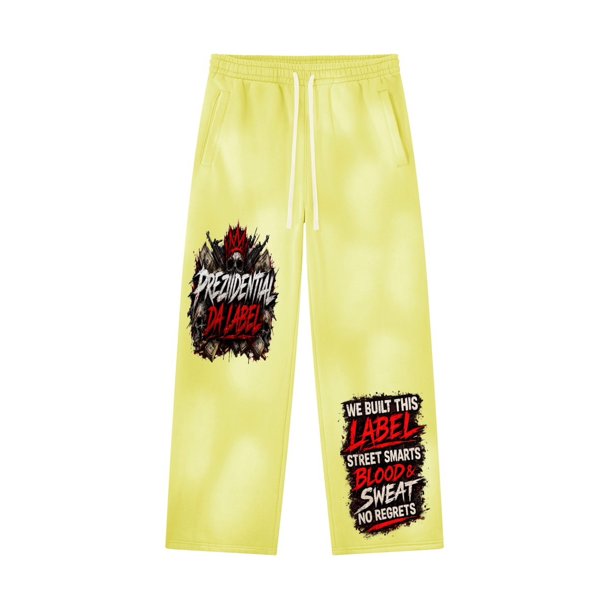 Unisex Sunfade Wide Leg Fleece Sweatpants