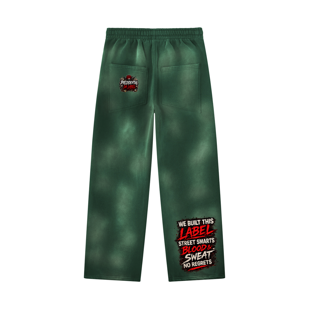 Unisex Sunfade Wide Leg Fleece Sweatpants