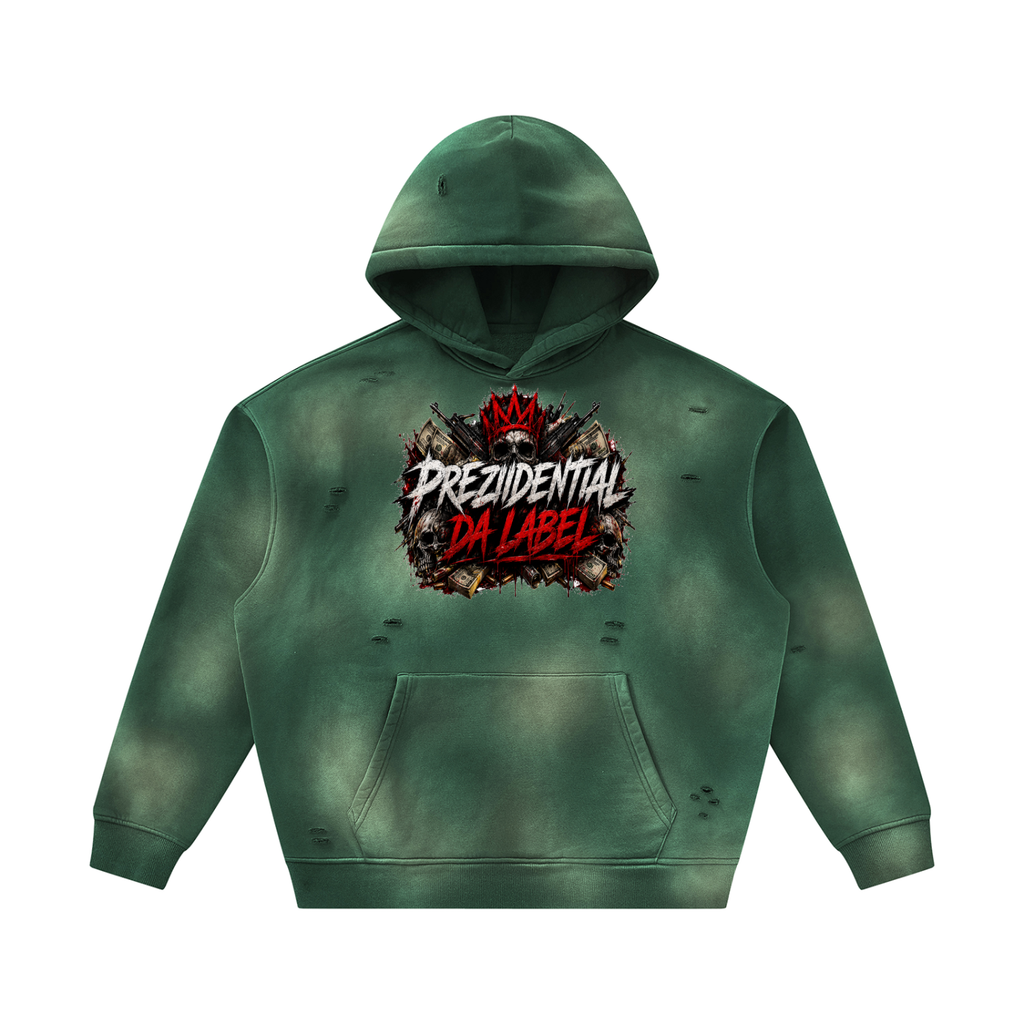 Prezii Merch - Unisex Sunfade Frayed Fleece Hoodie