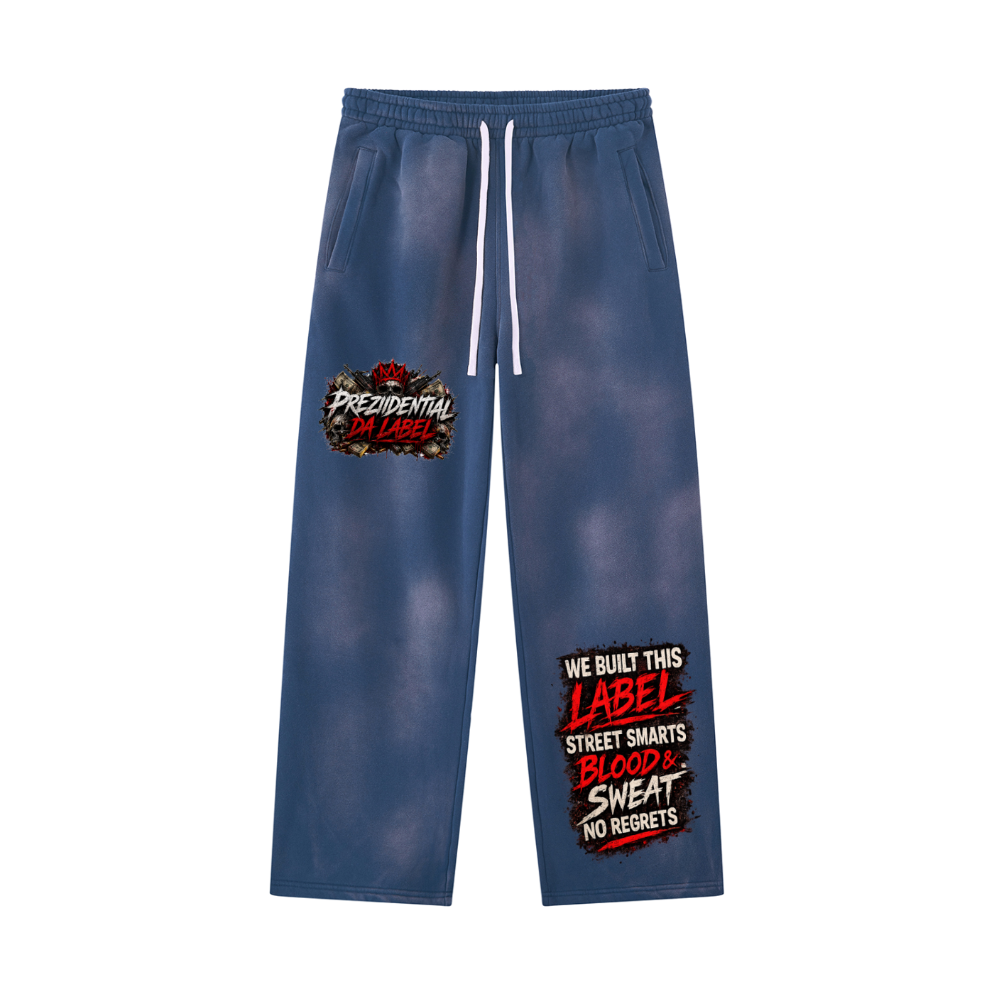 Unisex Sunfade Wide Leg Fleece Sweatpants