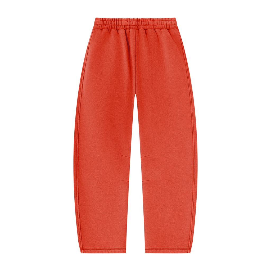 Mr.Prezii Unisex Vintage Wash Barrel Leg Fleece Sweatpants