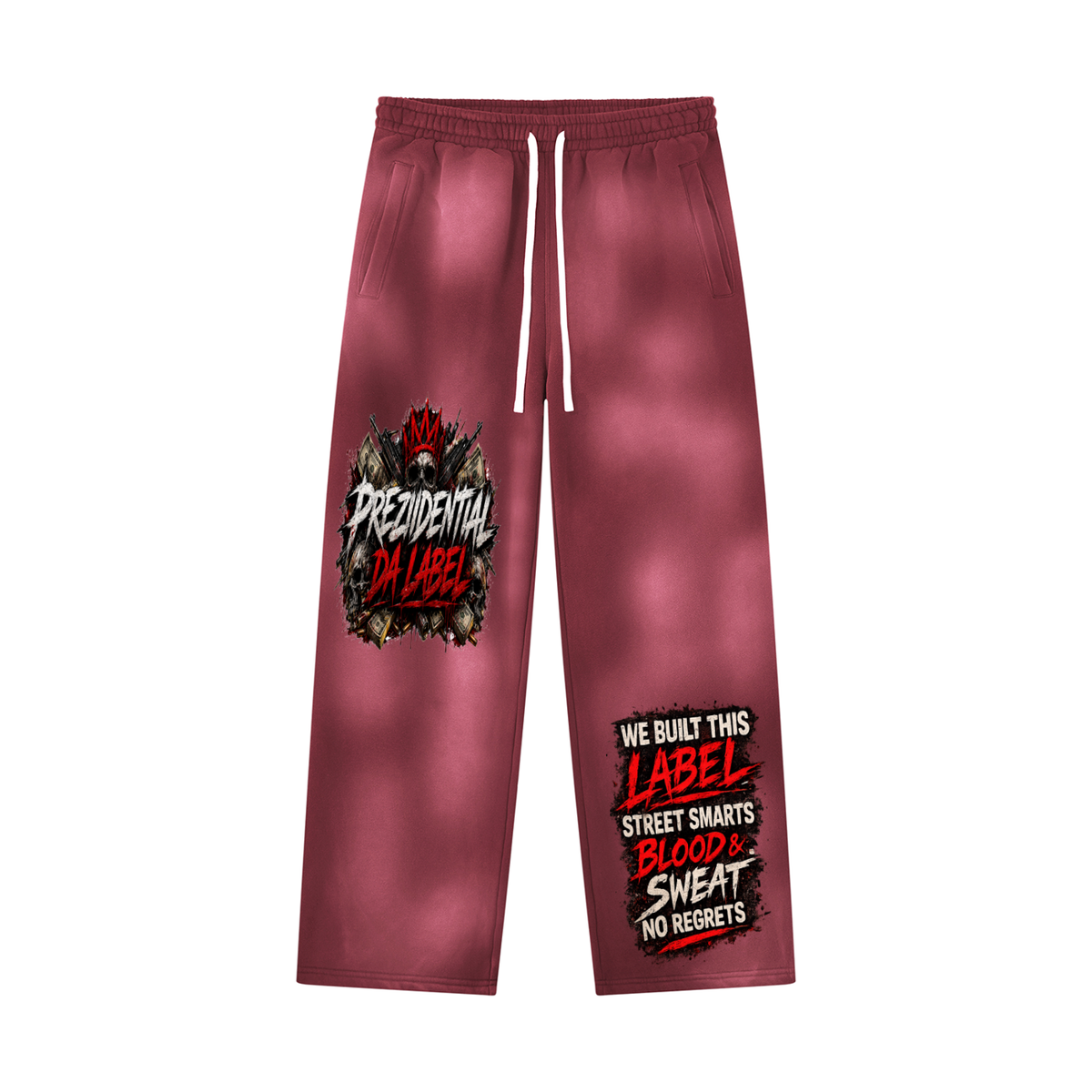 Unisex Sunfade Wide Leg Fleece Sweatpants