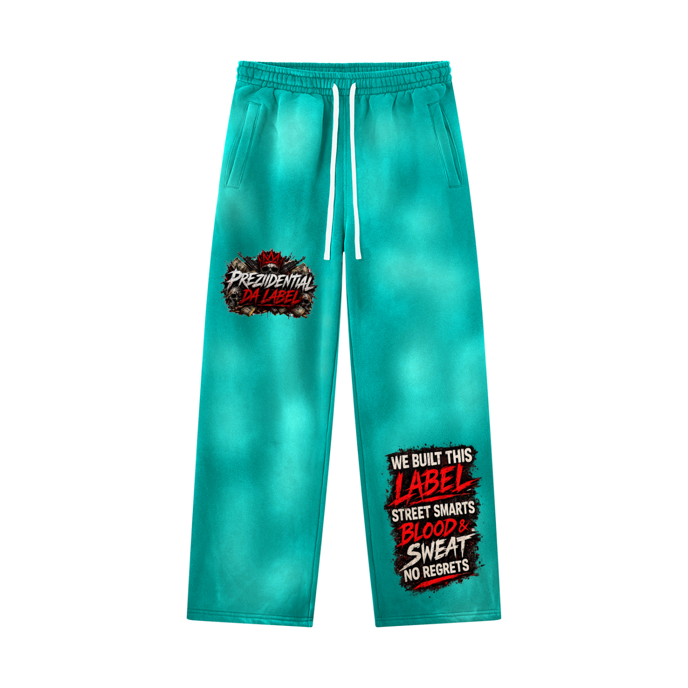 Unisex Sunfade Wide Leg Fleece Sweatpants