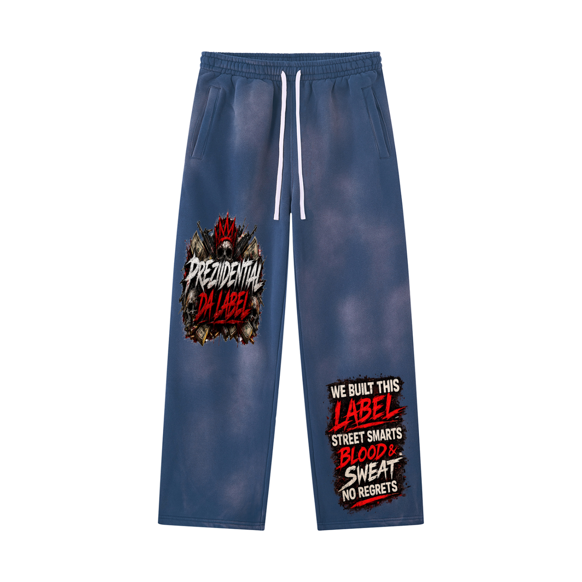 Unisex Sunfade Wide Leg Fleece Sweatpants